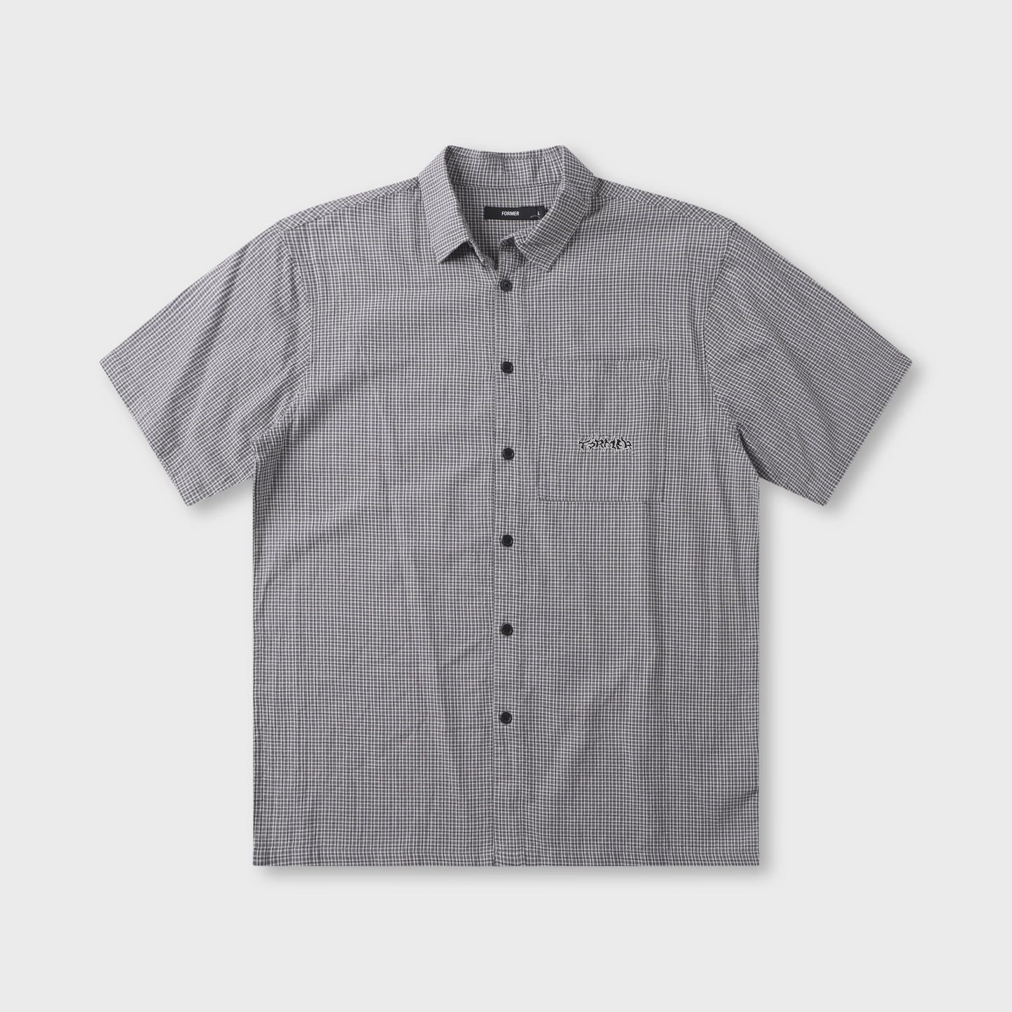 Vivian Check SS Shirt - Black