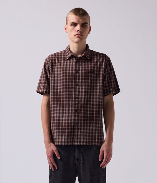 Vivan Check SS Shirt - Brown