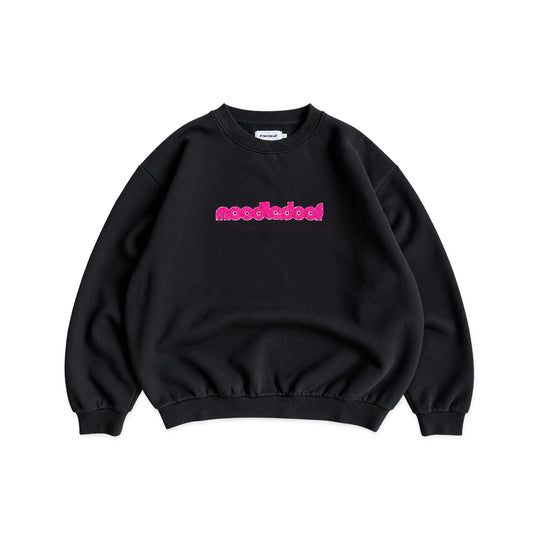 Noodledoof 'Black IPA' Crewneck - Black/Pink
