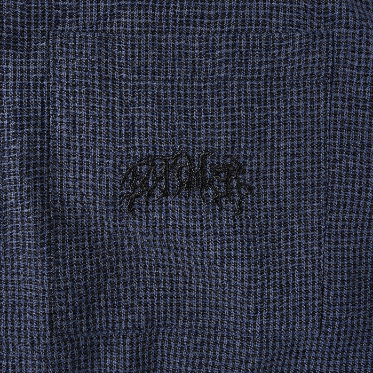 Vivian Check SS Shirt - Navy