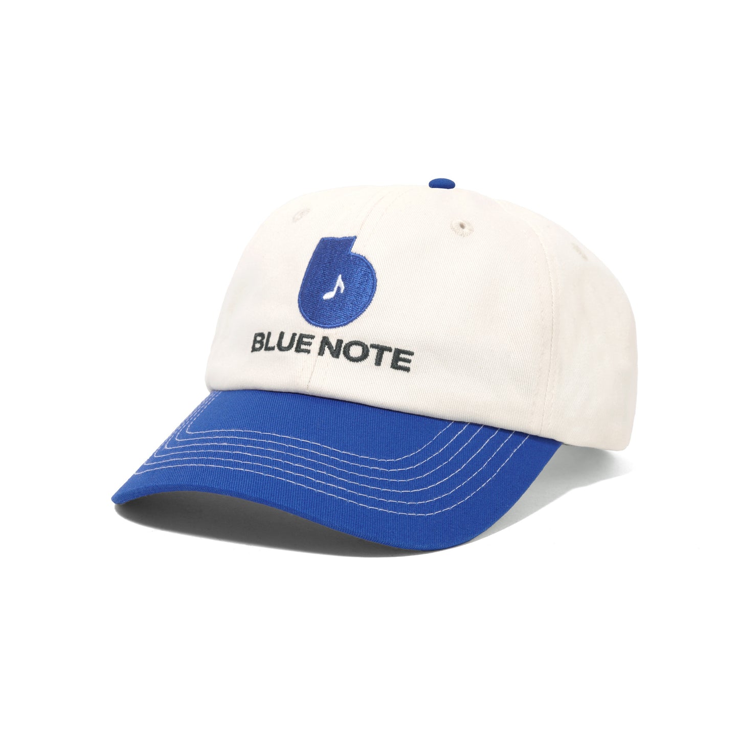 Finest Logo 6 Panel Cap - Natural / Royal Blue