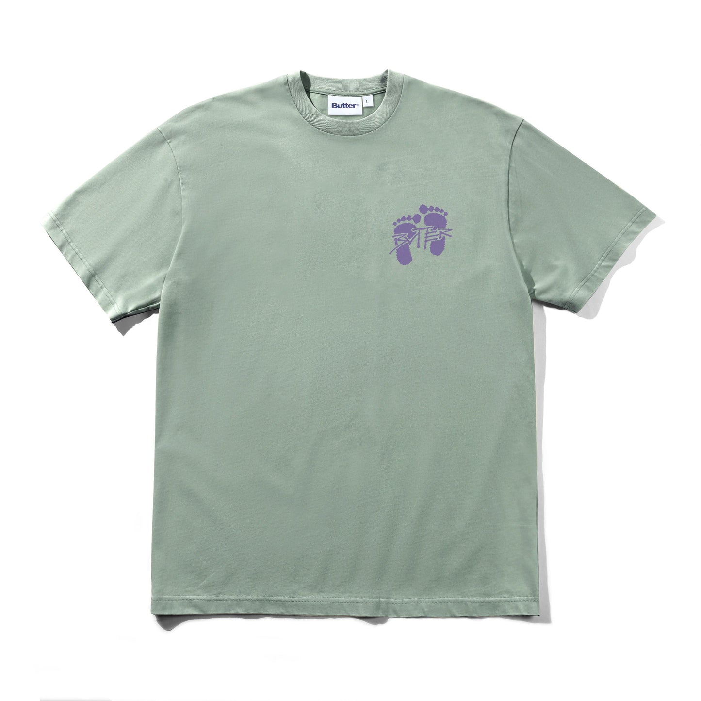 Footprints Tee - Dull Mint