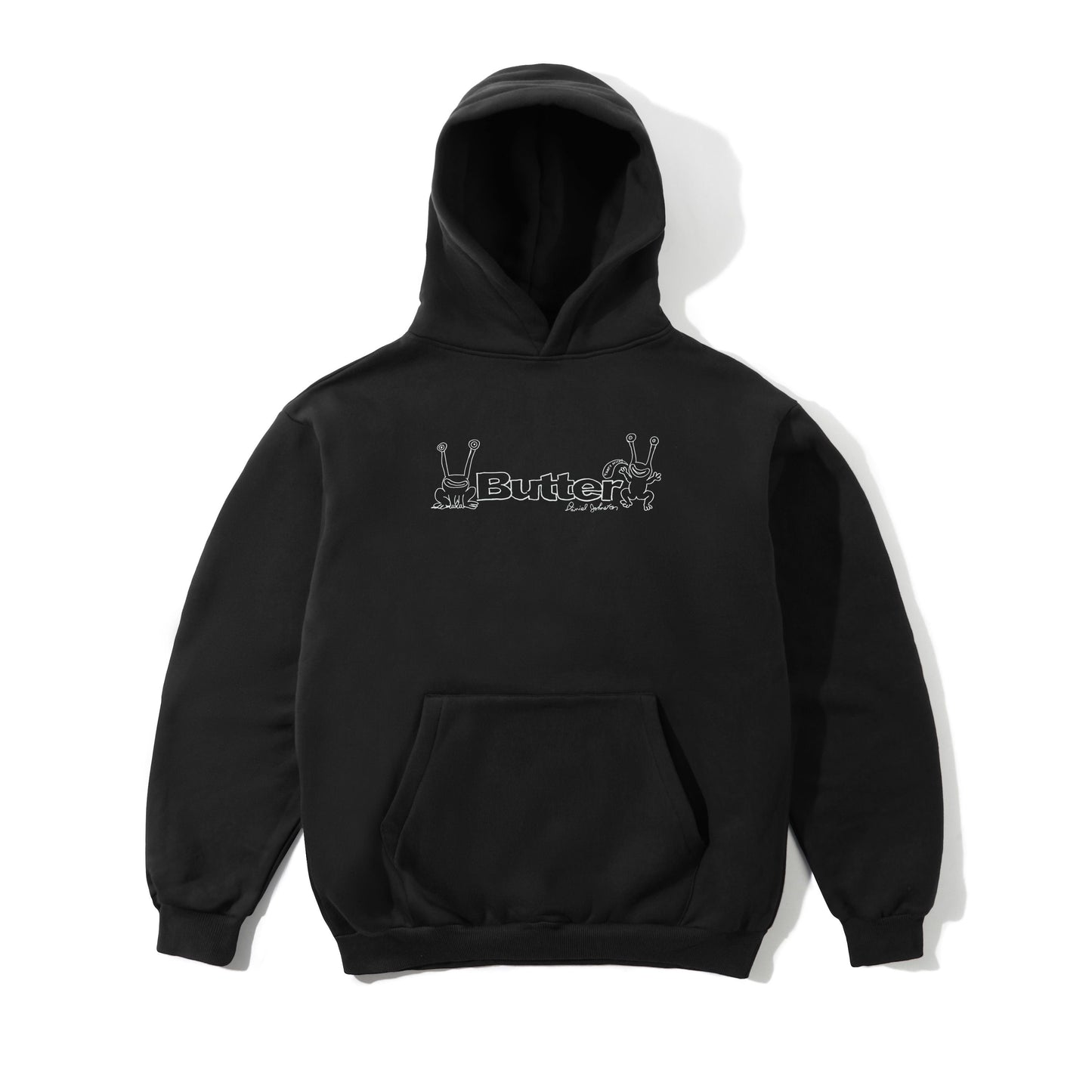 Frog Logo Pullover Hood - Black