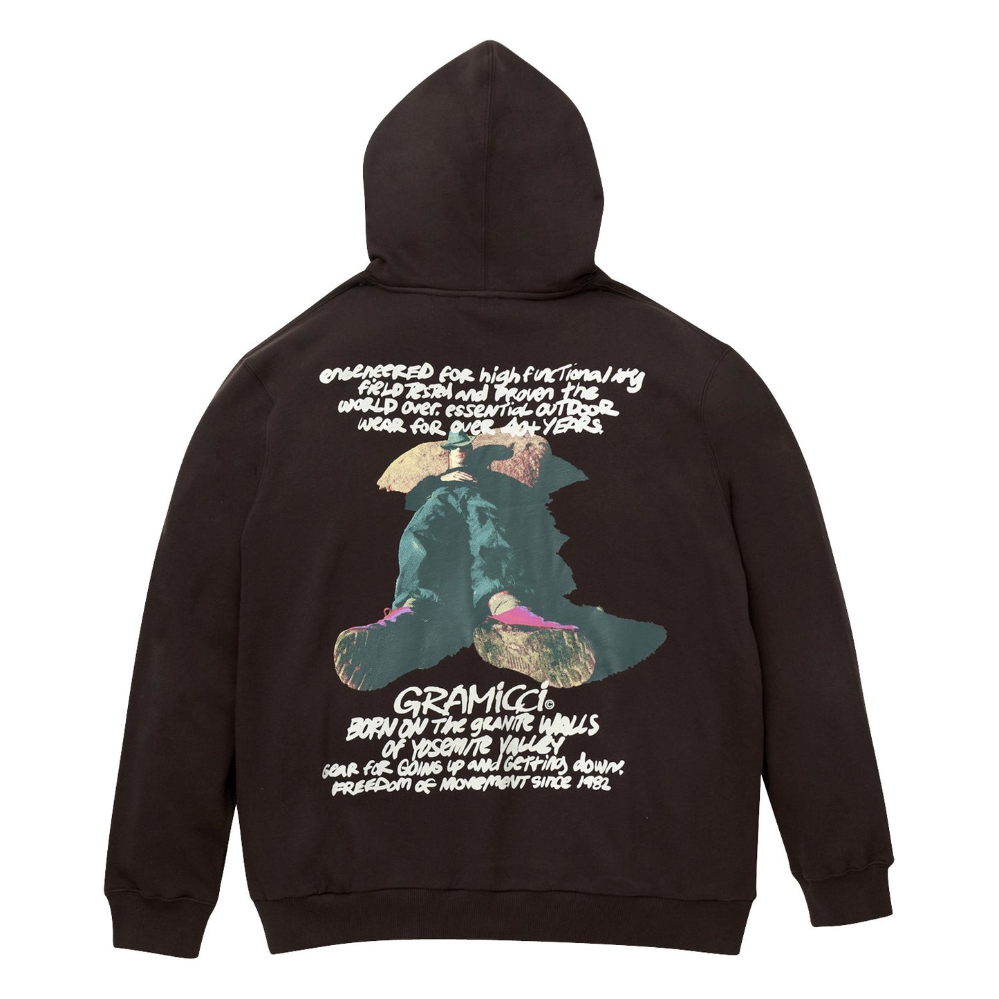 Napping Climber Hooded Sweatshirt - Dark Brown