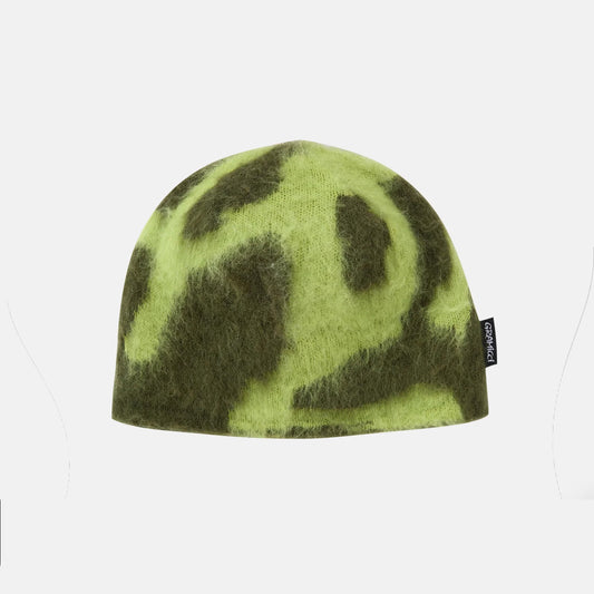 Mohair Burly Runningman Beanie - Chartreuse