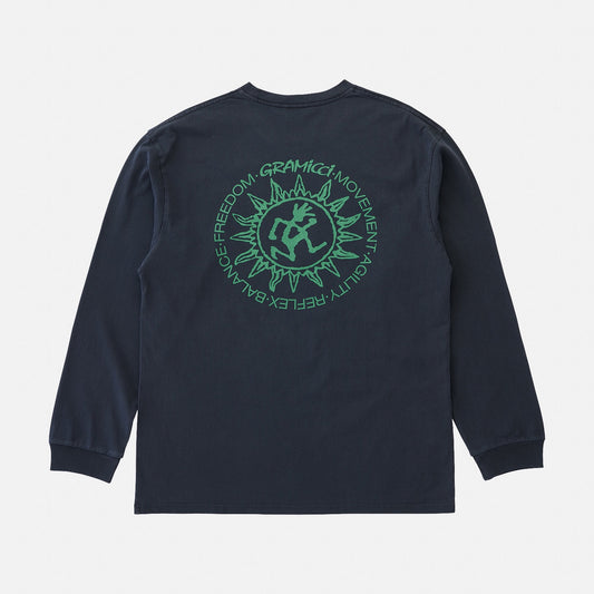 Sun L/S Tee - Navy Pigment