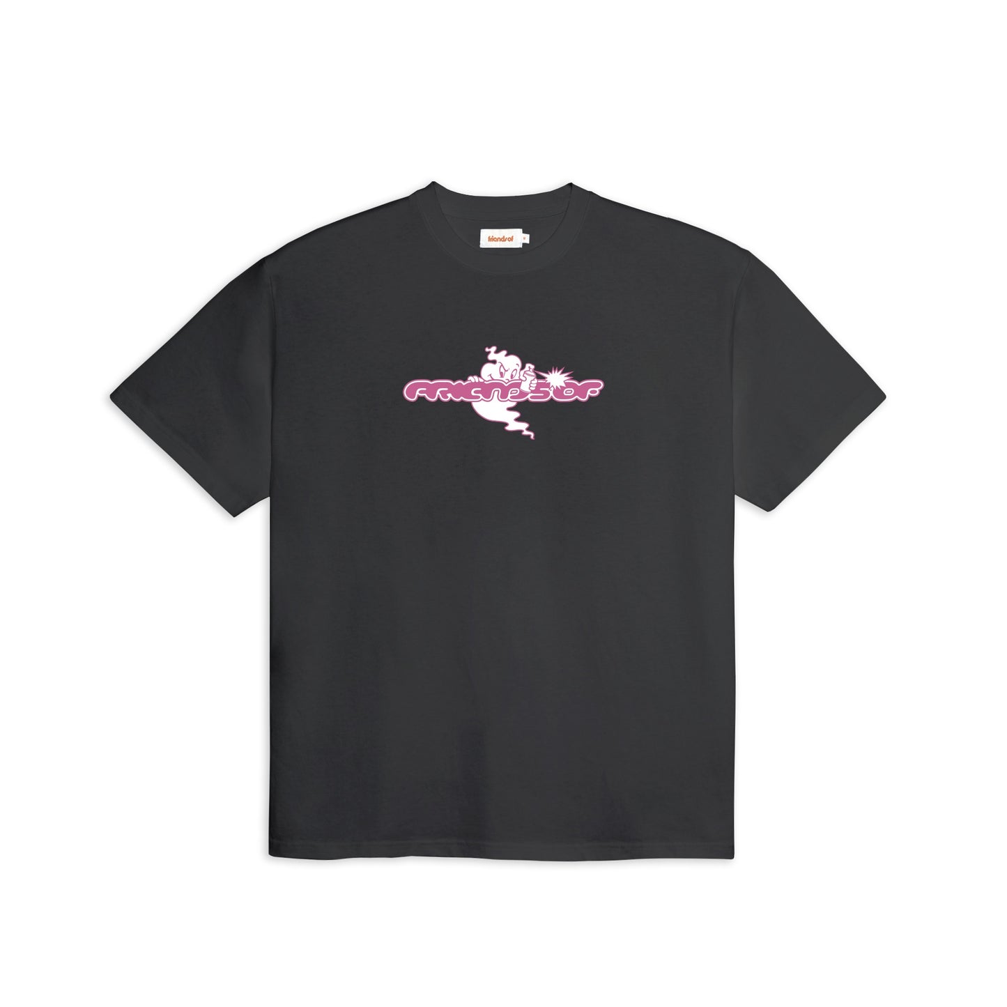 Friends Of 'Ghost' T-Shirt - Charcoal/Pink