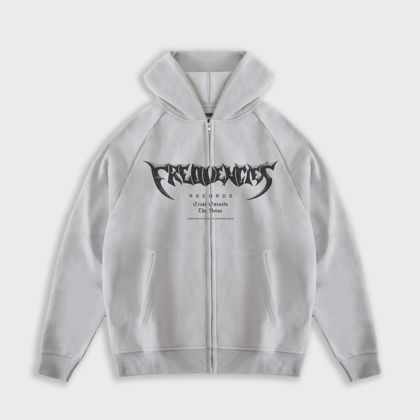 Chrome Zip-Thru Hoody -Solid  Grey