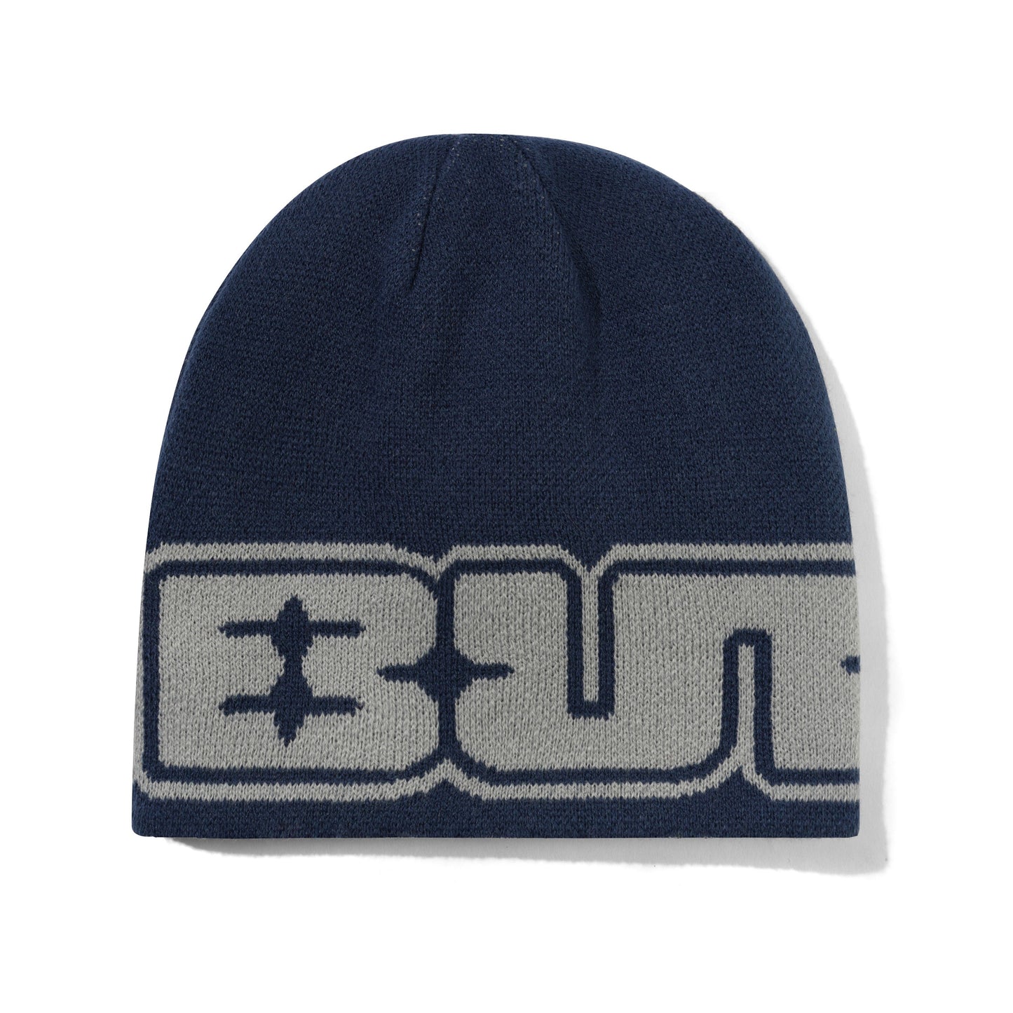 Glint Reversible Skully Beanie - Navy/Grey
