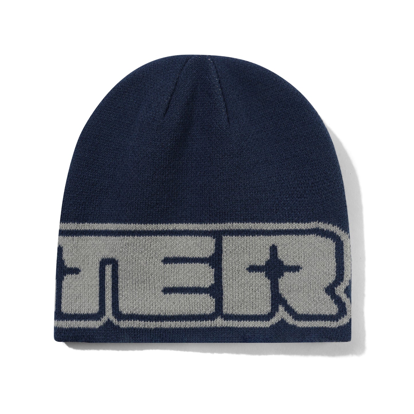 Glint Reversible Skully Beanie - Navy/Grey