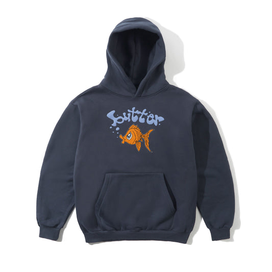 Goldfish Pullover Hood - Lead Blue
