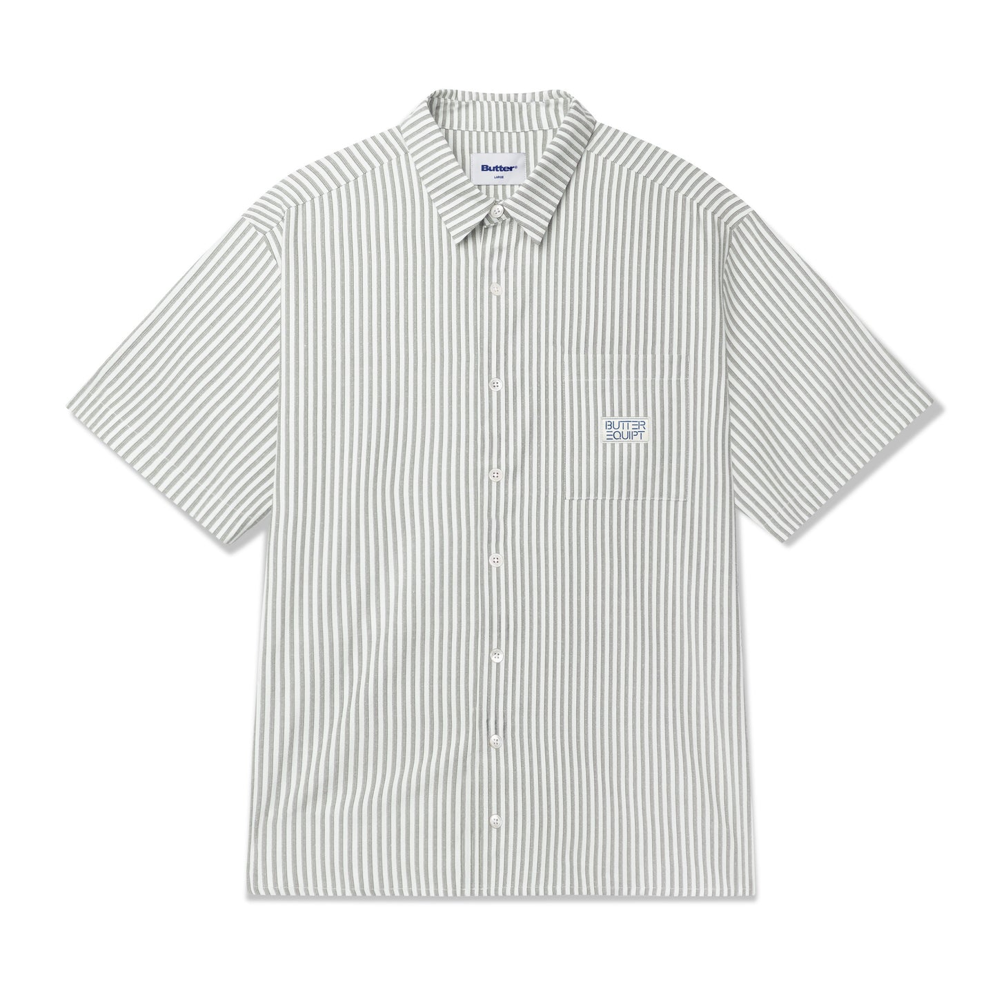 Hickory S/S Shirt - Khaki Stripe