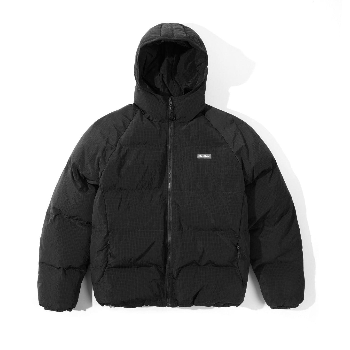 Hooded Puffer Jacket - Black