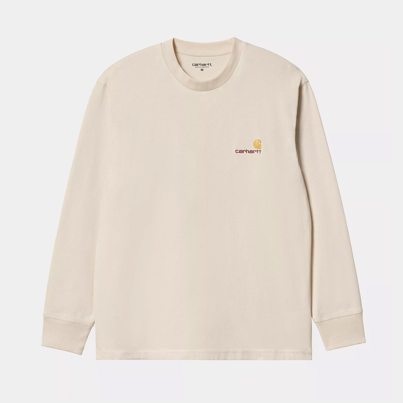 L/S American Script T-Shirt - Natural