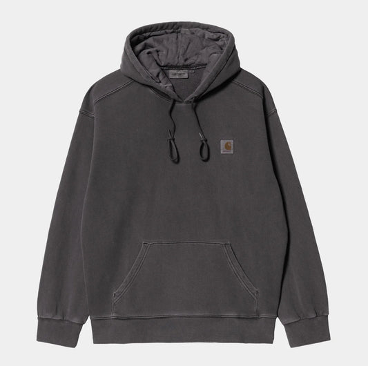 Hooded Nelson Sweat - Charcoal Garment Dyed