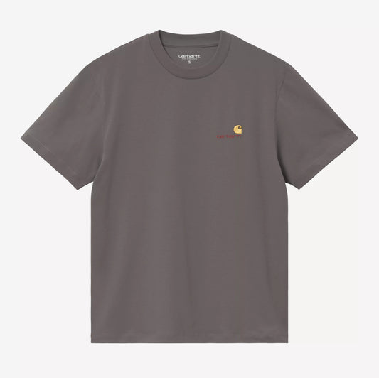 S/S American Script T-Shirt - Porphyry