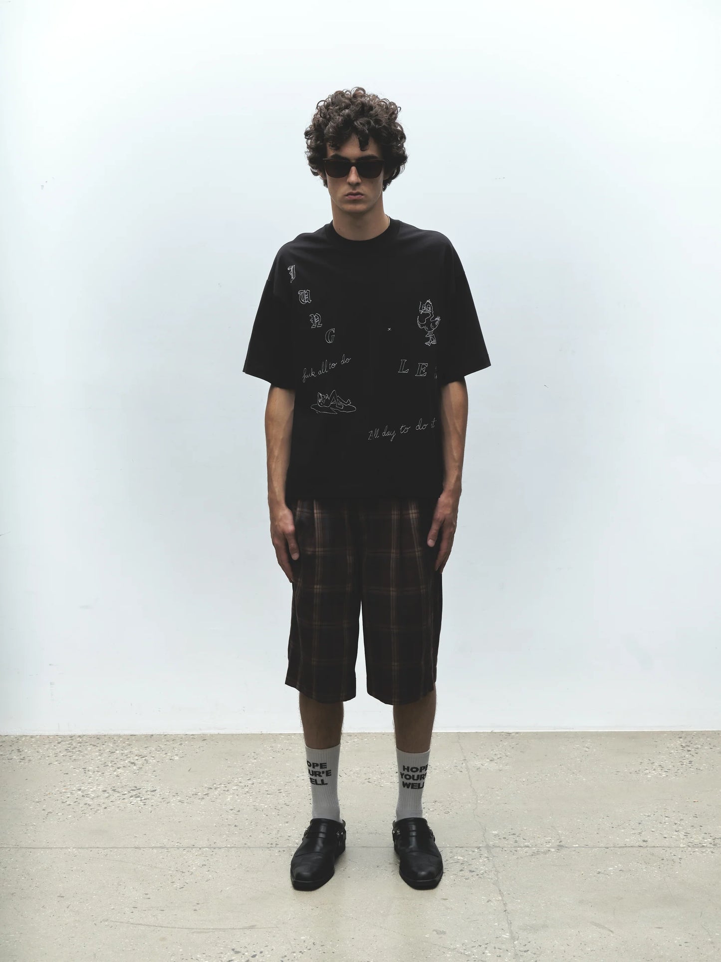 Hollywood Waist Plaid Shorts - Tartan