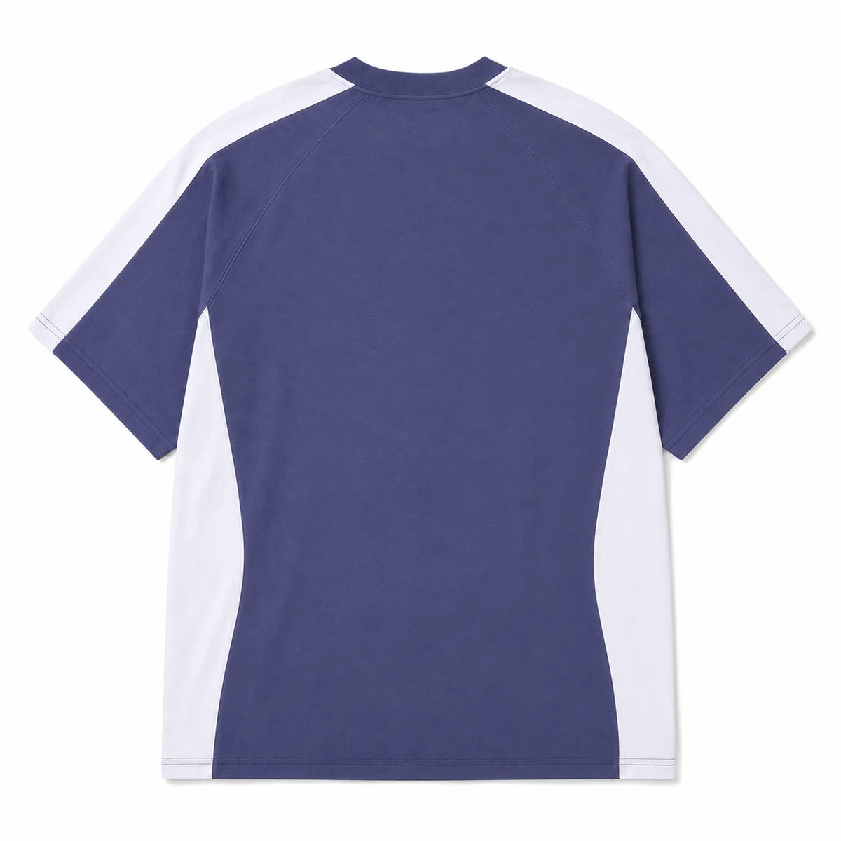 Line Stepper Box Crop Raglan Tee - Crown Blue