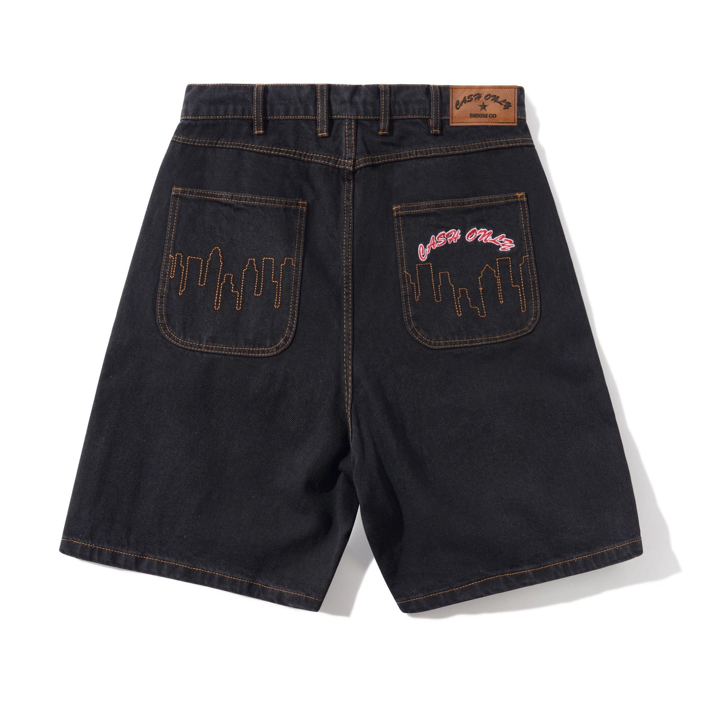 Logo Denim Shorts - Washed Black