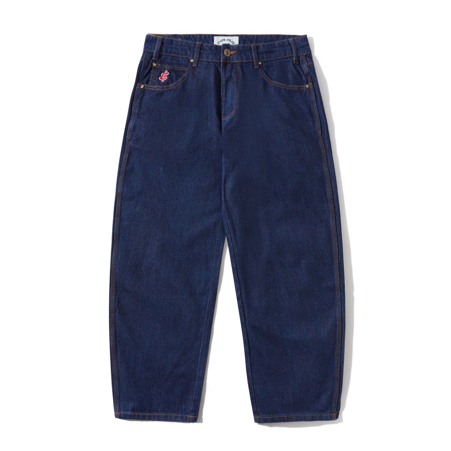 Logo Baggy Denim Jeans - Raw Indigo
