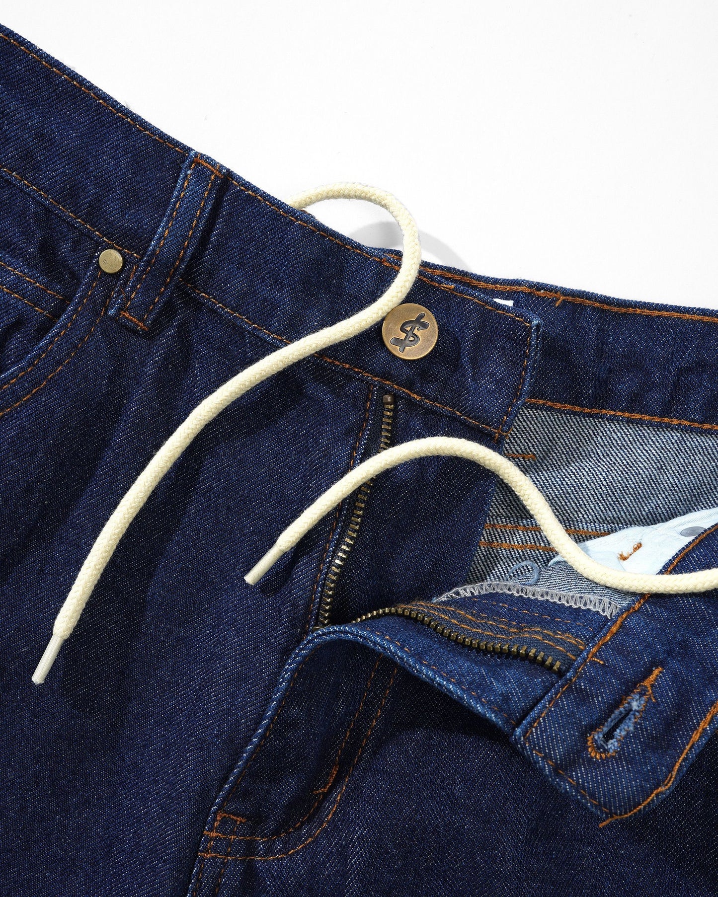 Logo Baggy Denim Jeans - Raw Indigo