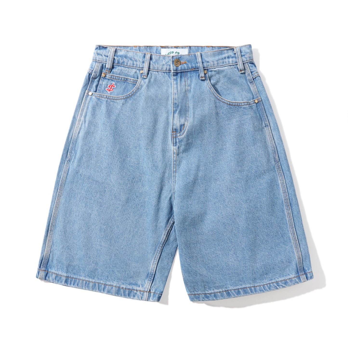 Logo Denim Shorts - Washed Indigo