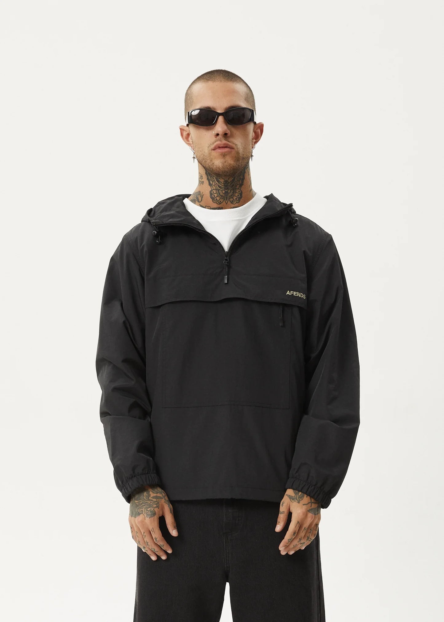 System 'Water Resistant Spray Anorak' Jacket - Black