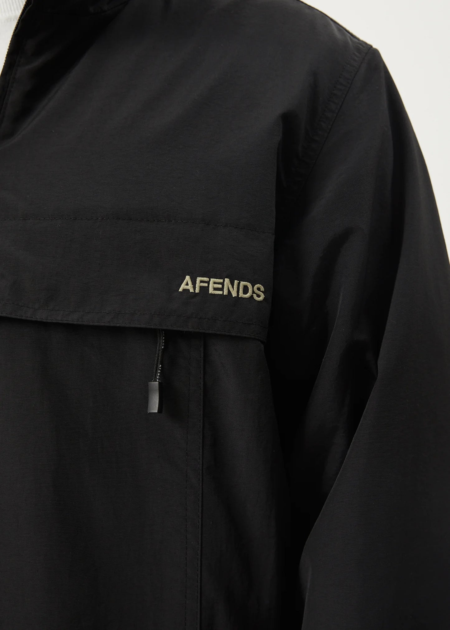 System 'Water Resistant Spray Anorak' Jacket - Black