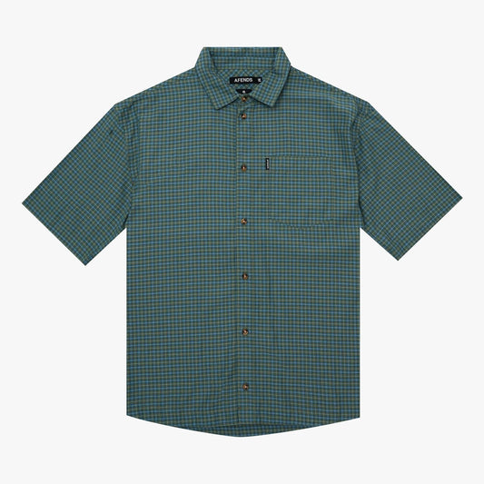 Voyager Recycled Short Sleeve Shirt - Deep Olive Check