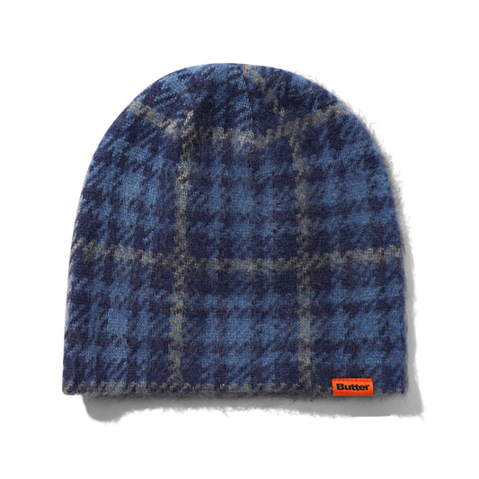 Mohair Skully Beanie - Plaid