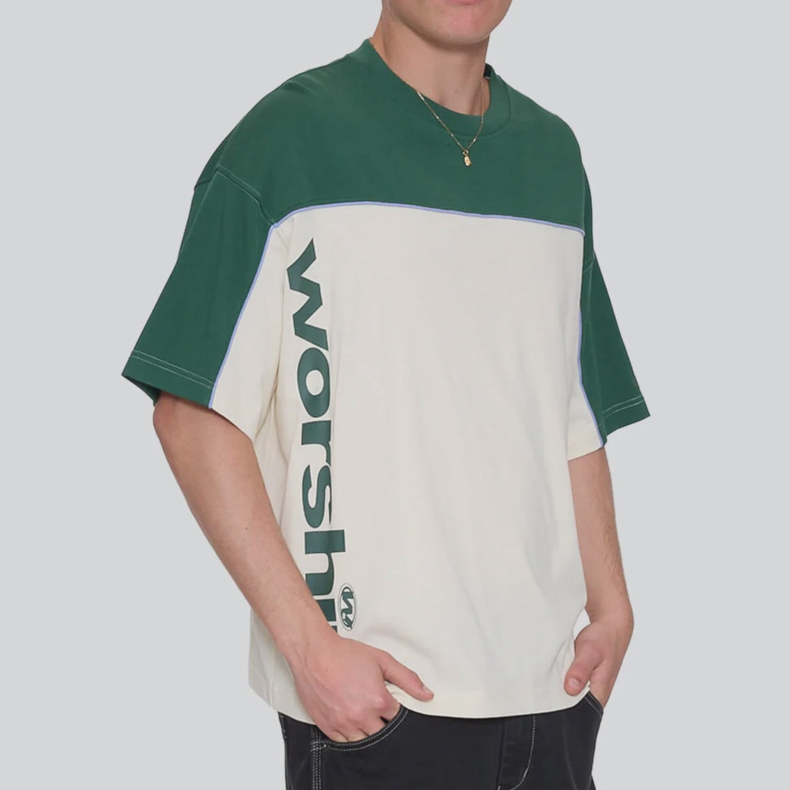Sonic Box Fit Cropped Panel Tee - Zine