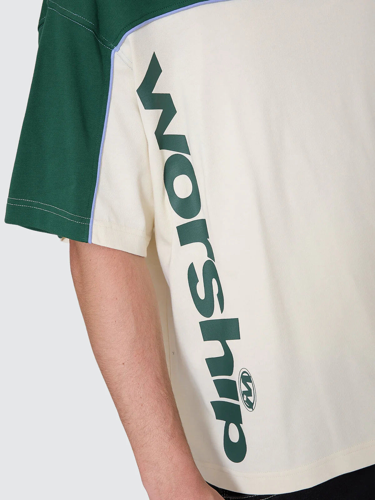 Sonic Box Fit Cropped Panel Tee - Zine