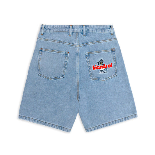 Friends Of 'Little Penguin' Denim Short - Light Blue