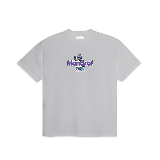 Friends Of 'Little Penguin' T-Shirt - Nimbus Grey/Purple