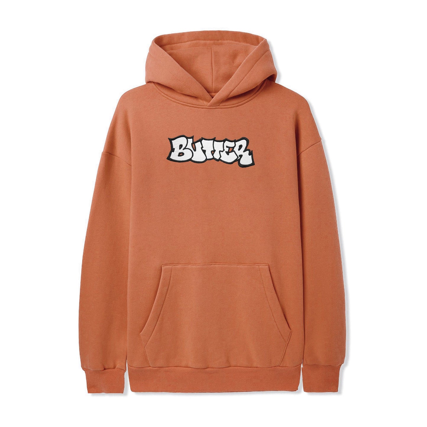 Perspective Applique Pullover Hood  - Rust