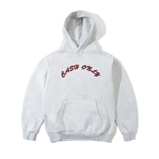 Plaid Applique Logo Pullover Hood - Ash
