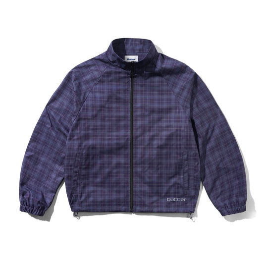 Plaid Nylon Jacket - Navy