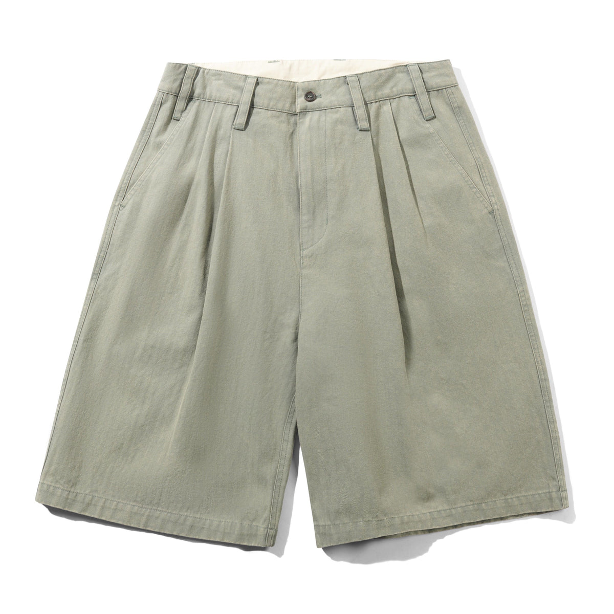 Pleated Shorts - Washed Fatigue