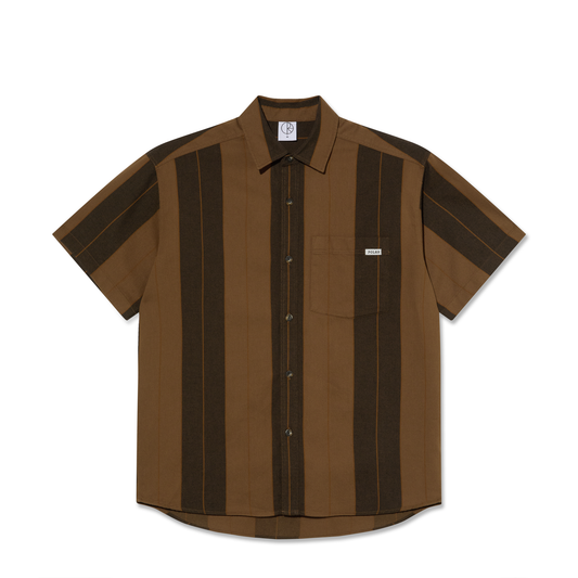 Mitchell Shirt - Brown Block Stripe