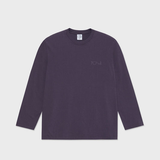 Steve LS Tee Stroke Logo - Dark Violet
