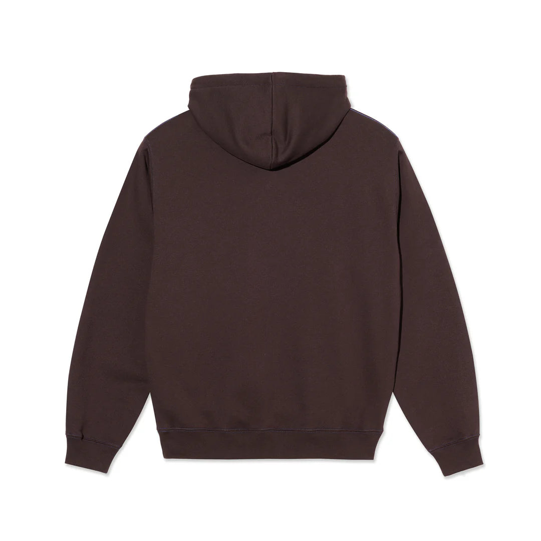 Contrast Dave Hoodie Crude Logo - Chocolate