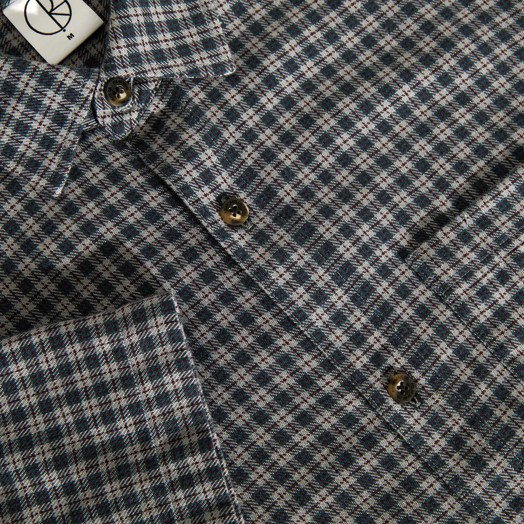Mitchell Shirt - Petrol/Bordeaux