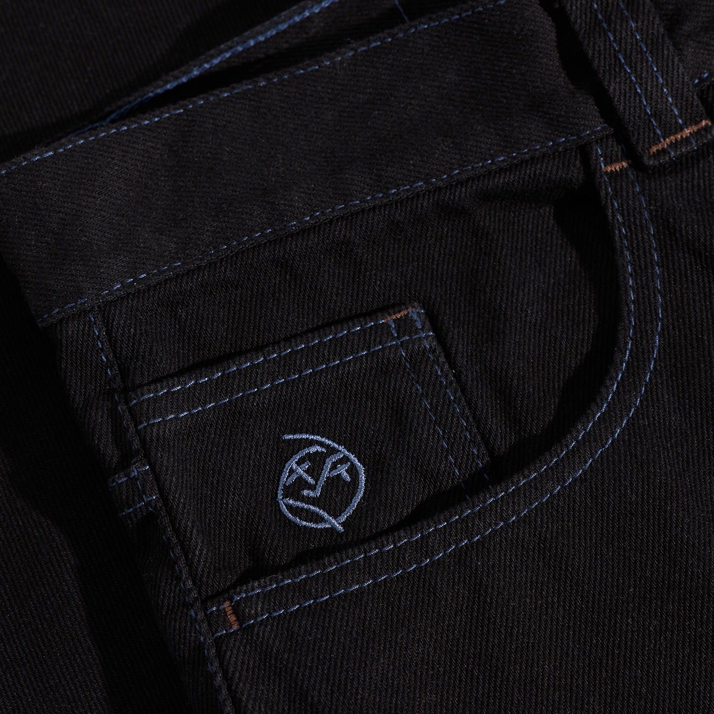 Big Boy Jeans - Black/Blue Stitching