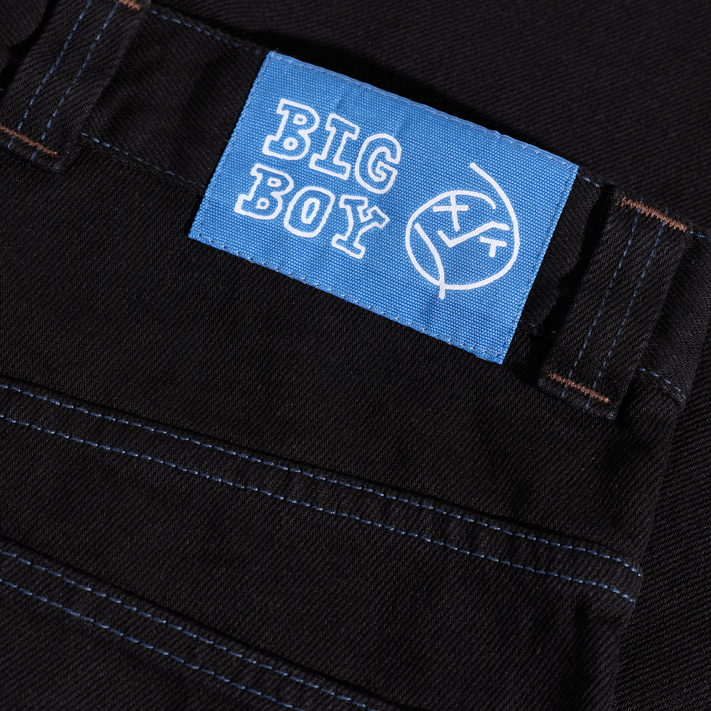 Big Boy Jeans - Black/Blue Stitching