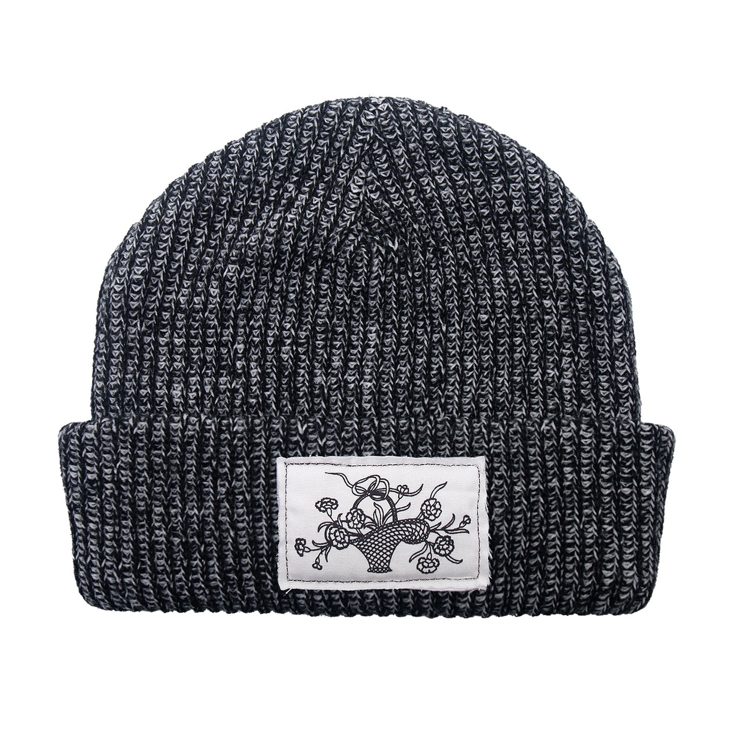 Edible Flowers Beanie - Black/White Speckle