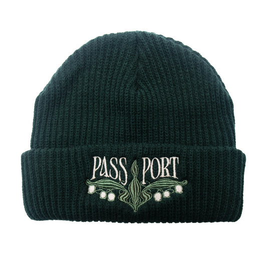 Lily Of The Valley Beanie - Dark Green