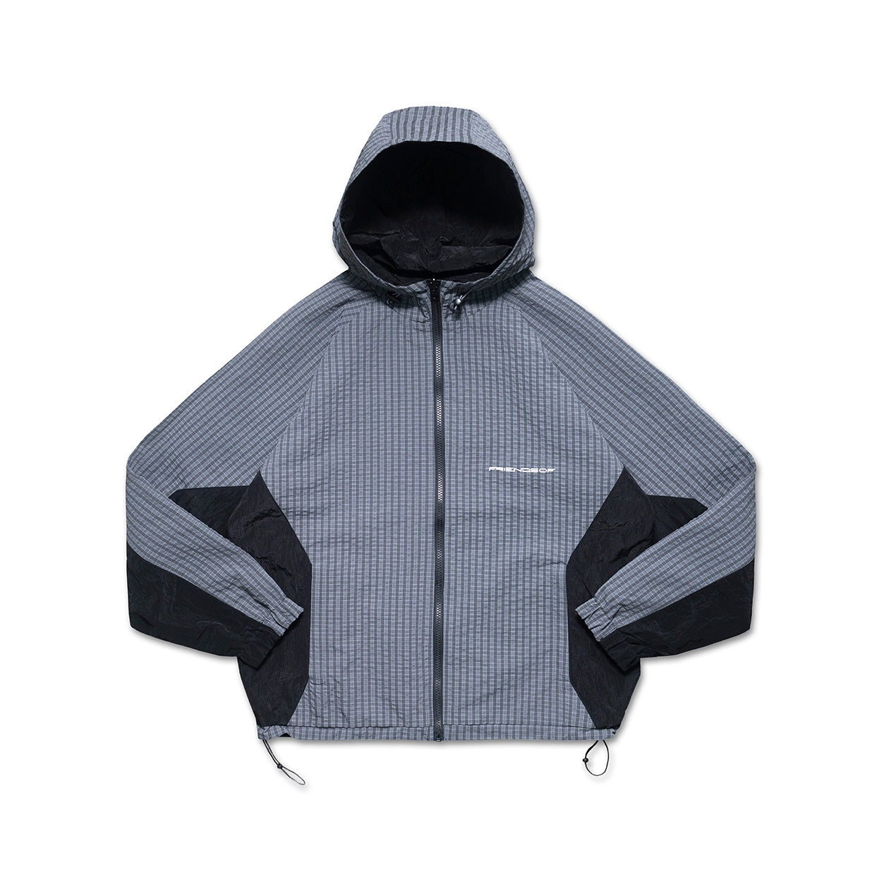 Reversible 'Grid' Jacket - Grey Plaid / Black Reflective