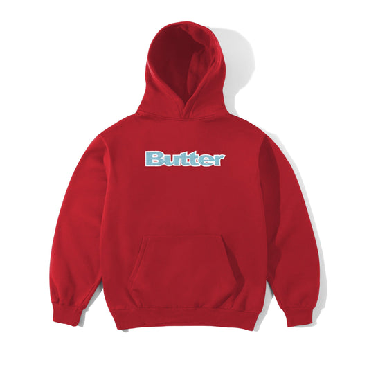 Ripstop Logo Applique Pullover Hood - Red
