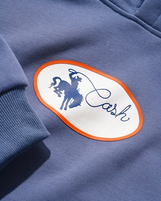 Rodeo Pullover Hood - Lead Blue