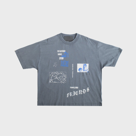 I'd Rather Tee - Vintage Blue